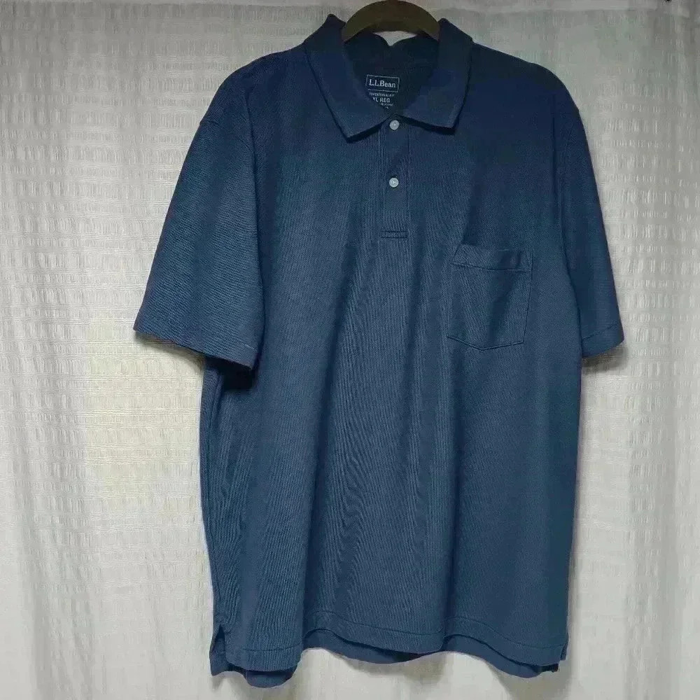 LlBean Short Sleeve  polo. Men's XL Reg.